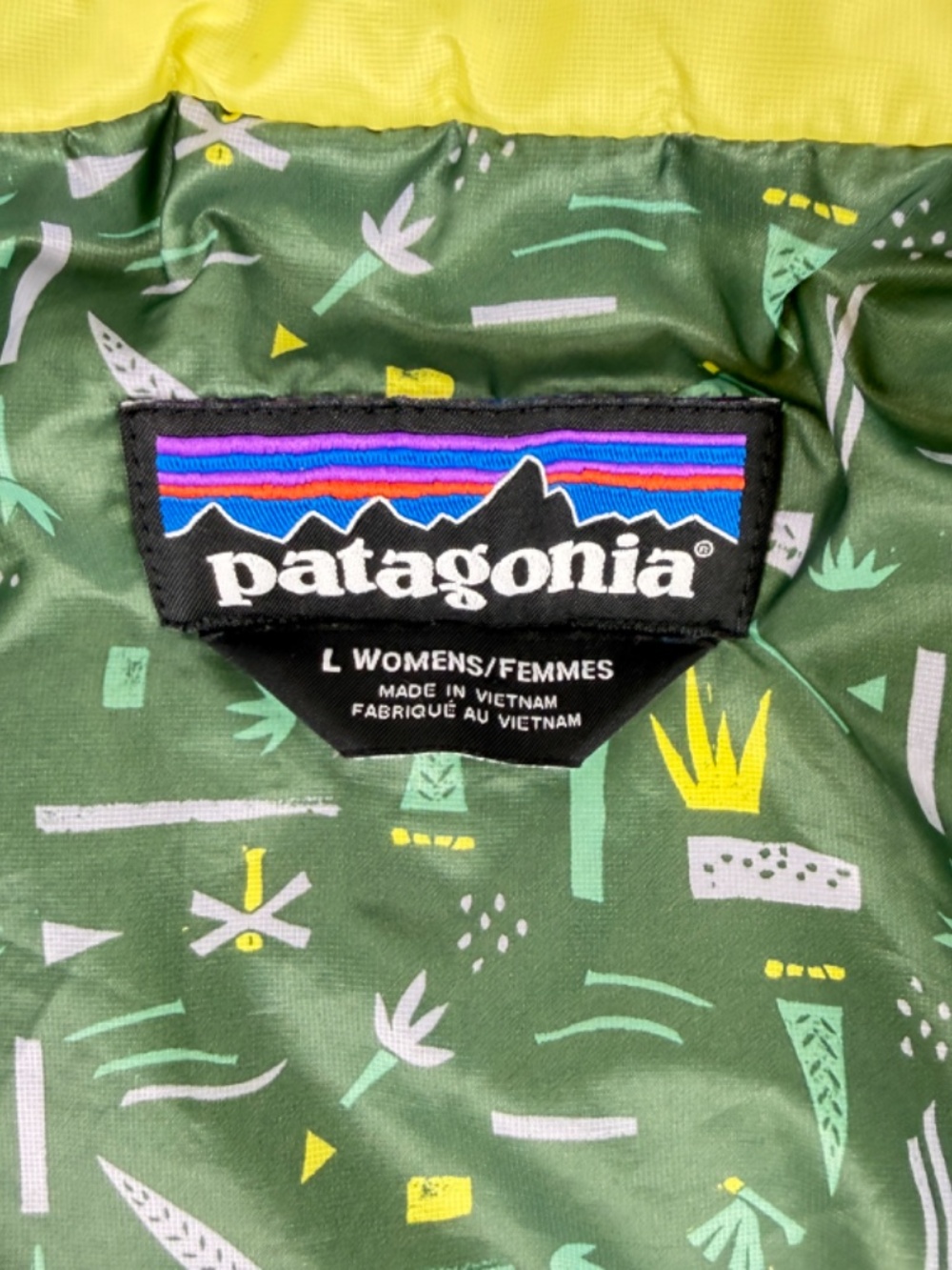 Patagonia Nano Puff Jacket Womens Yellow PrimaLoft Insulated Coat Size L - Picture 5 of 8